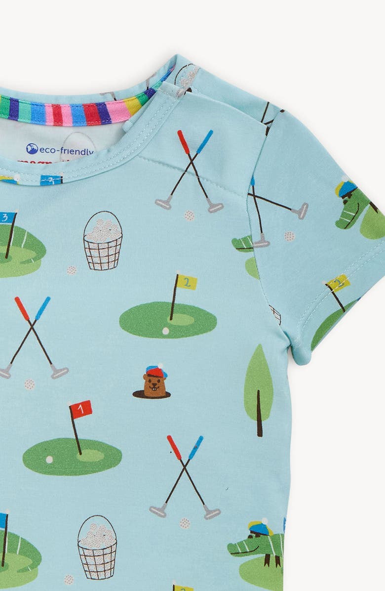 Magnetic Me Kids' Gopher It Short Sleeve Two-Piece Fitted Pajamas, Alternate, color, Gophr