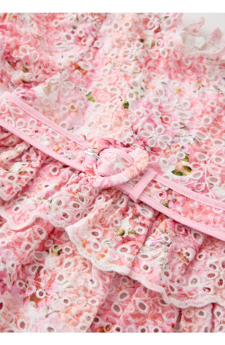 Marlo Kids Julietta Cotton Embroidered Mini Dress, Alternate, color, Floral