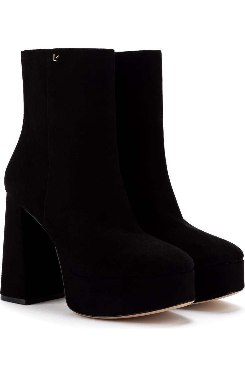 Larroudé Dolly Boot In Black Suede, Alternate, color,