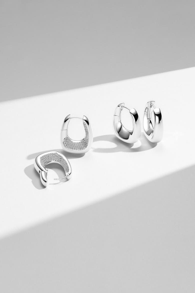 Earrings Borsa Pianura, Alternate, color, 925 Sterling Silver