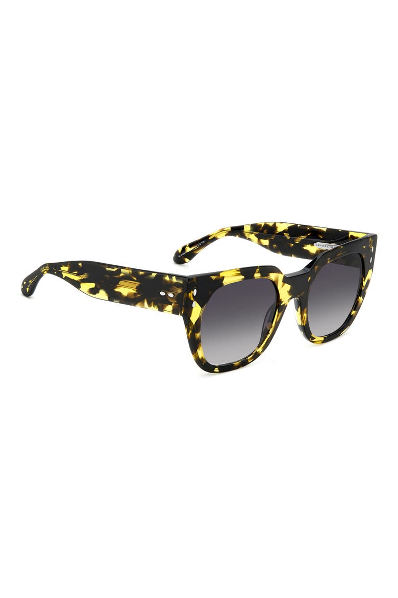 53mm Square Sunglasses, Alternate, color, YELLOW HAVANA