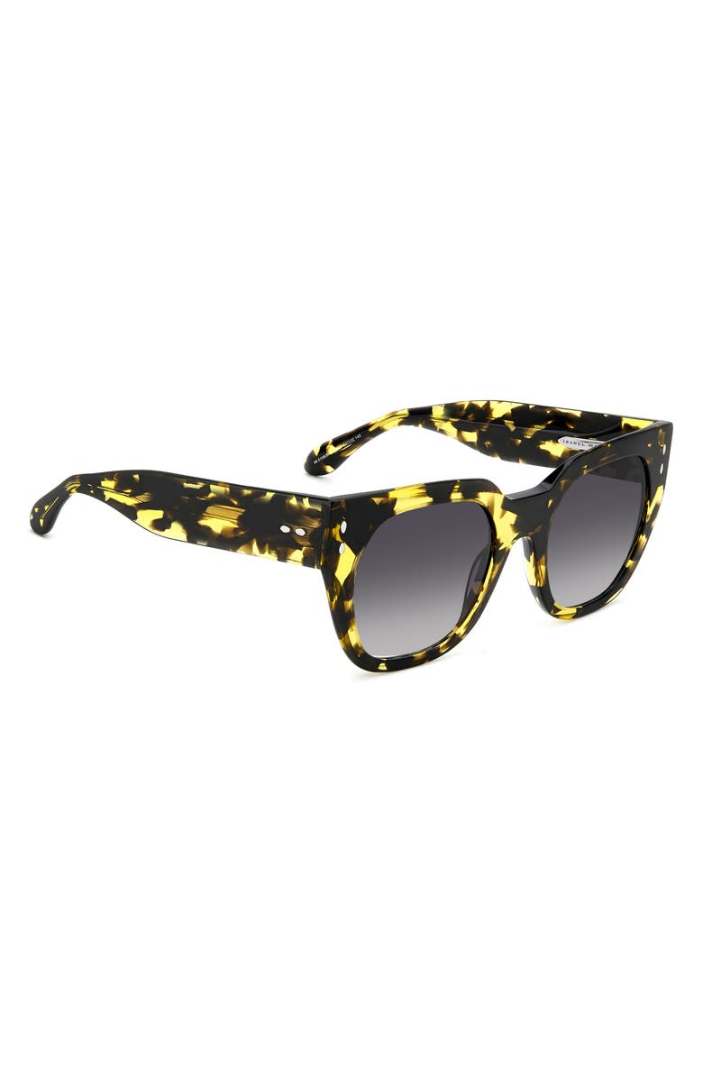 Isabel Marant 53mm Square Sunglasses, Alternate, color, Yellow Havana