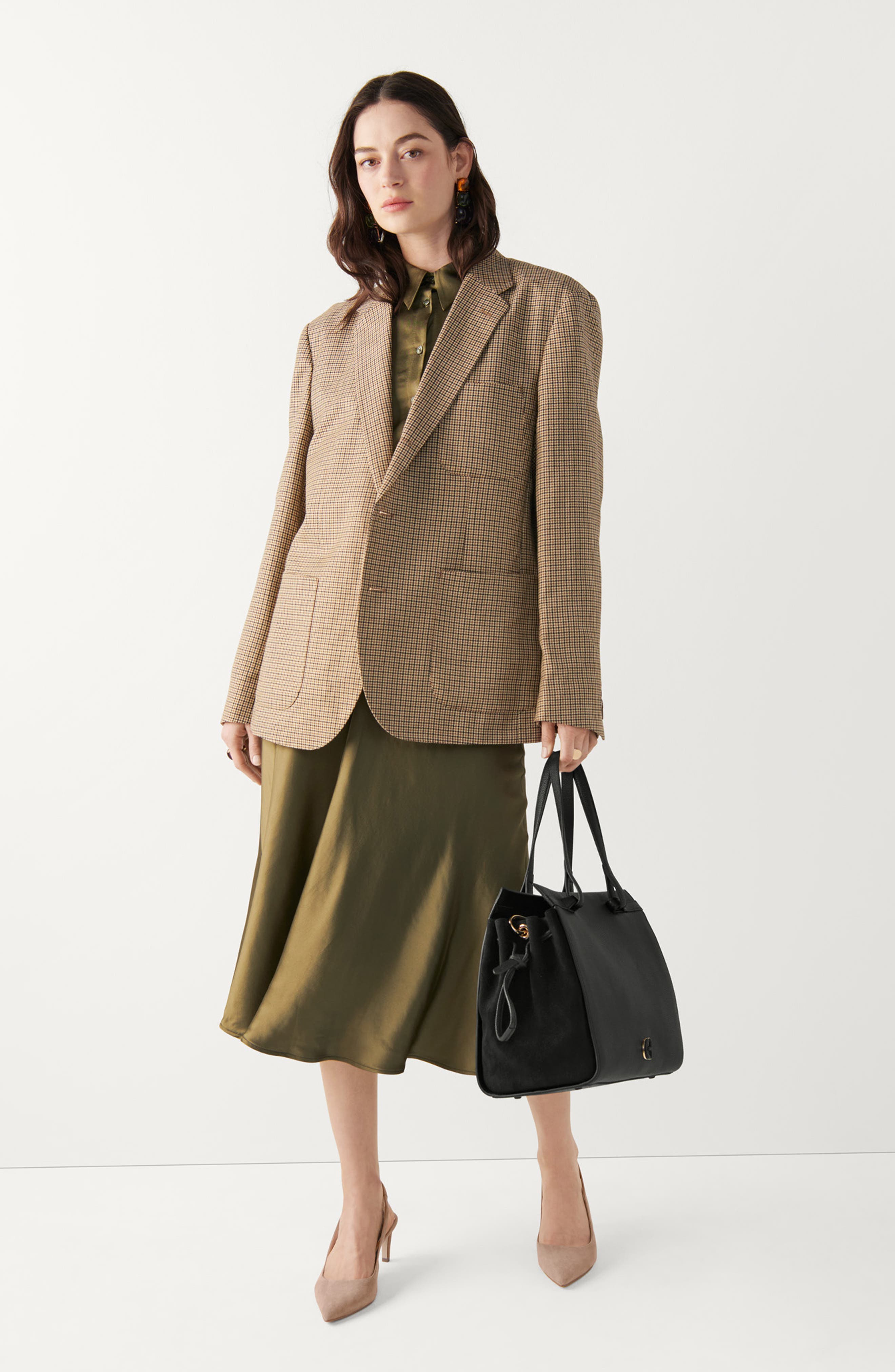 Cole Haan Grand Ambition Leather Cinched Satchel Bag, Alternate, color, 