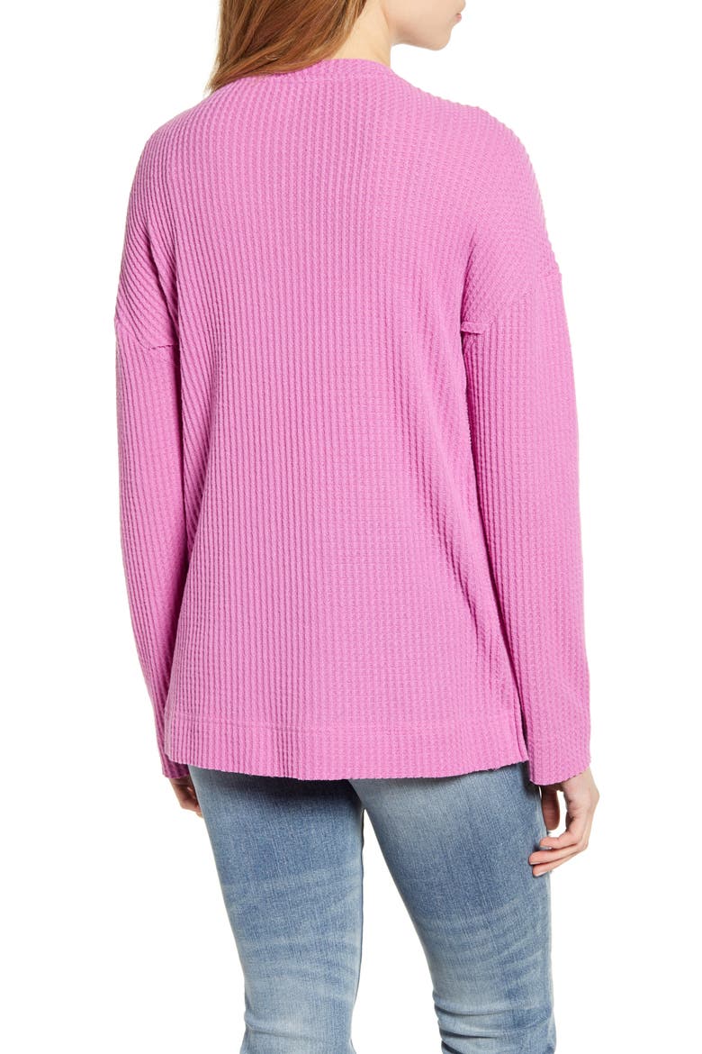 Thermal Henley Top, Alternate, color, PINK ROSEBUD