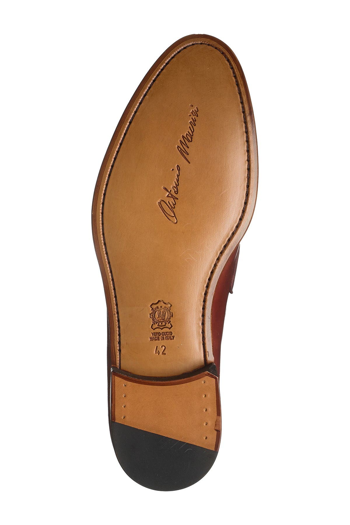 ANTONIO MAURIZI Leather Penny Loafer, Alternate, color, 