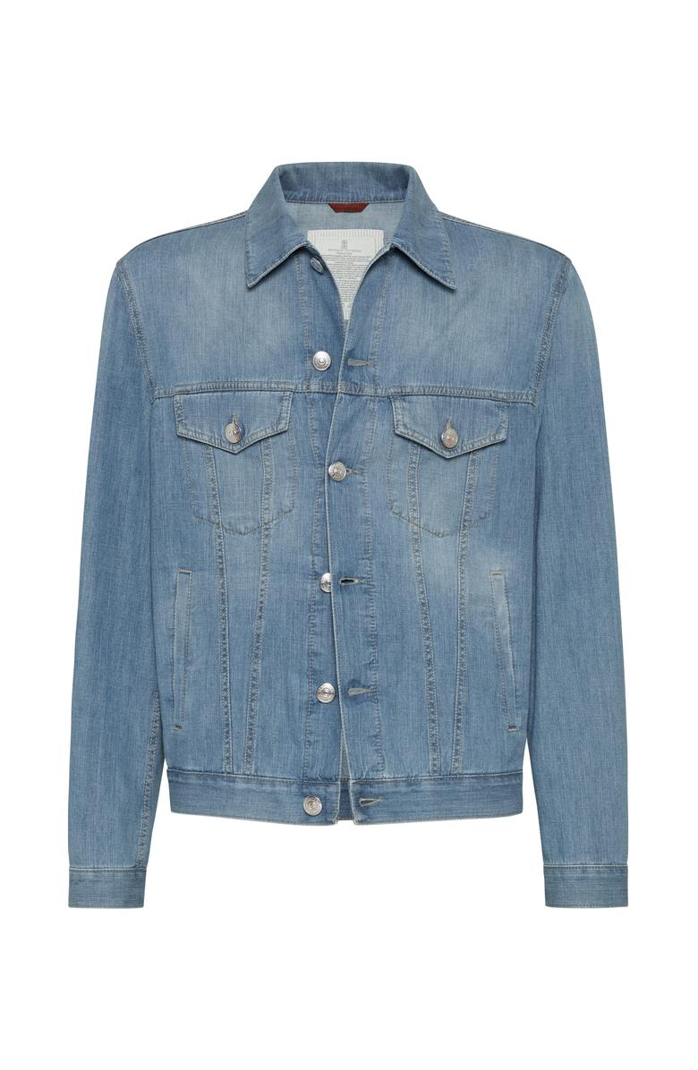 Brunello Cucinelli Denim four-pocket jacket, Main, color, 