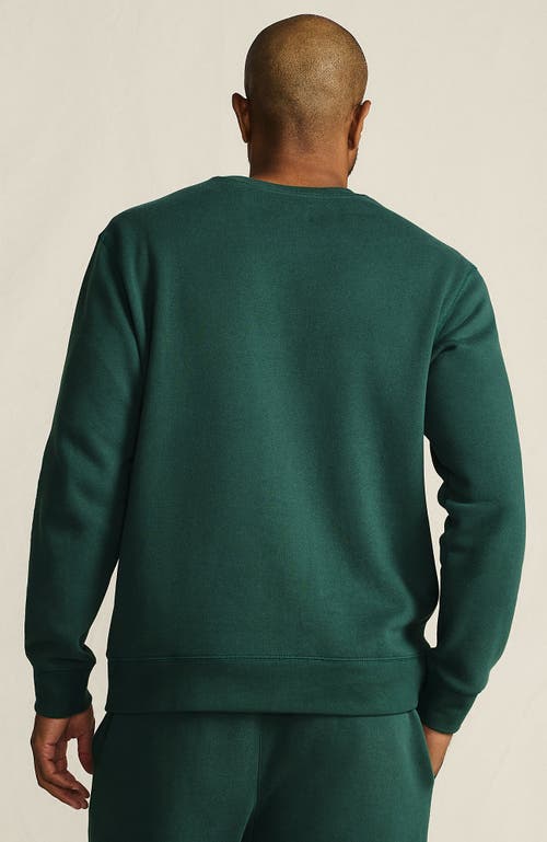 Lands' End Long Sleeve Serious Sweats Crewneck Sweatshirt In Green