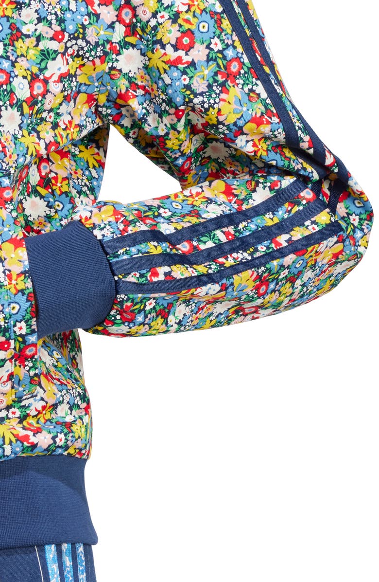 adidas Originals x Liberty London Cotton Twill Track Jacket, Alternate, color, Multicolor/ Night Indigo