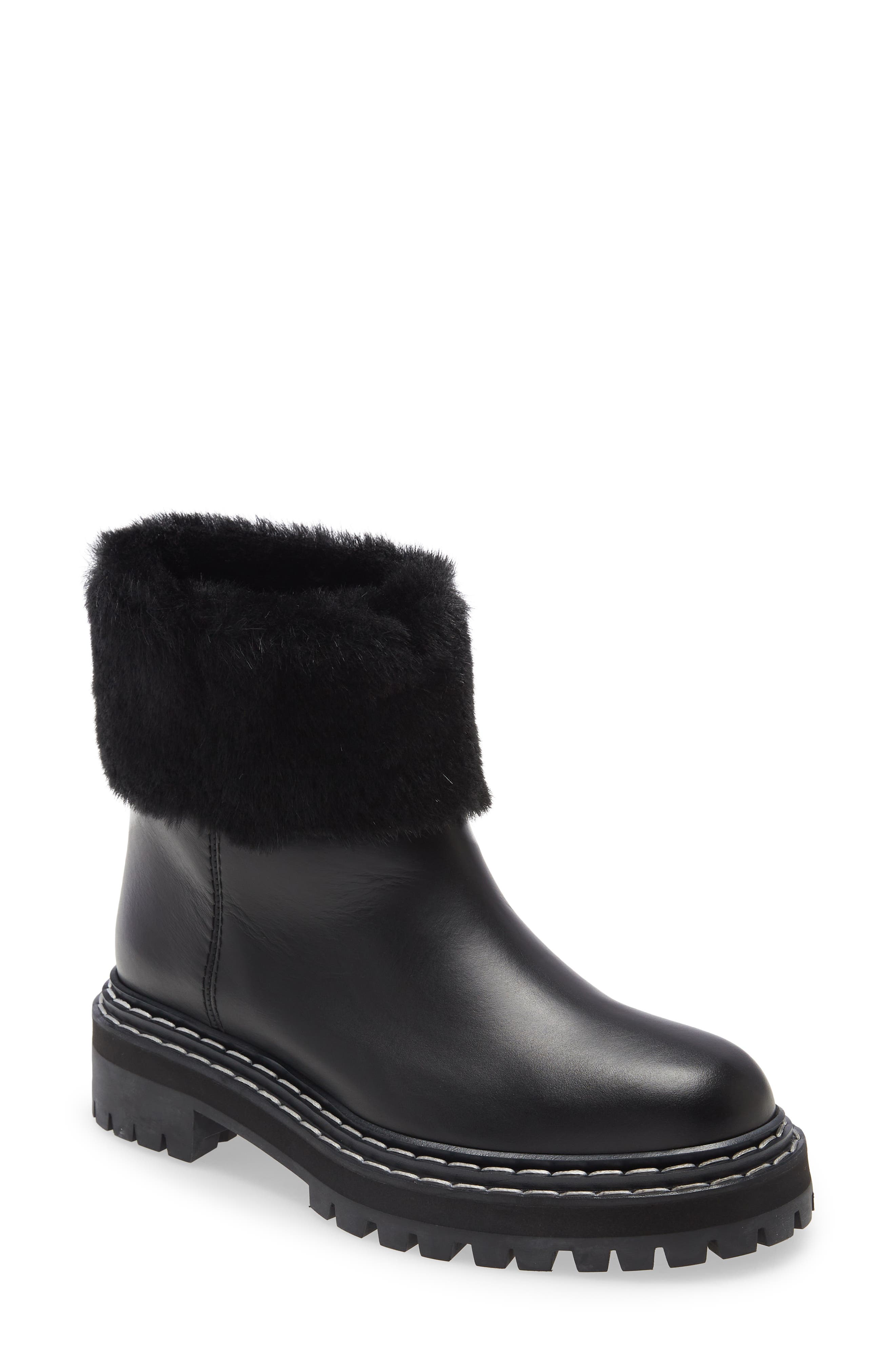 Proenza Schouler Genuine Shearling Lined Boot, Main, color, 