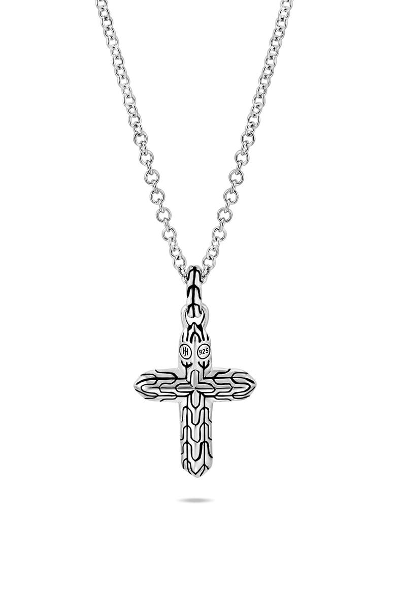 John Hardy Classic Chain Cross Pendant Necklace, Alternate, color, 