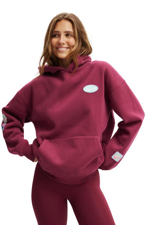 ★codegraphy★ Woman Rose Emblem Sweatshirt Red CAT Women's Trademark Banner Pullover Hoodie — Ziegler Store