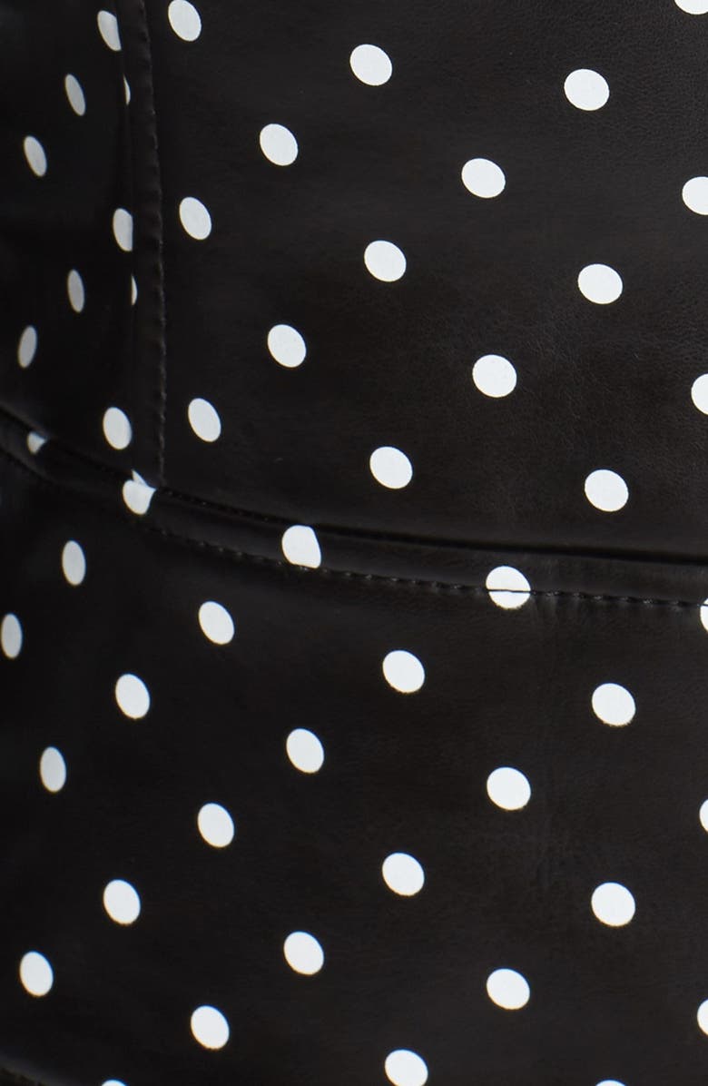 Comme des Garçons Polka Dot Faux Leather Moto Jacket, Alternate, color,