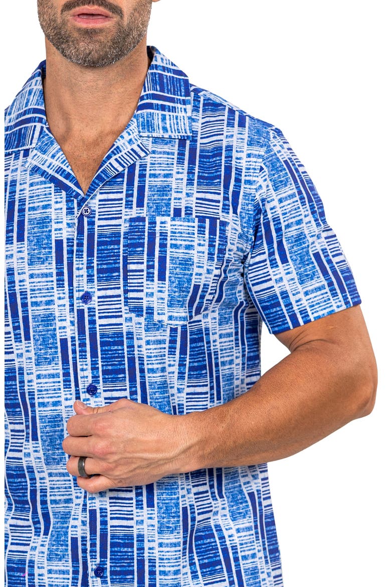 Marthy Blue Camp Shirt, Alternate, color, BLUE
