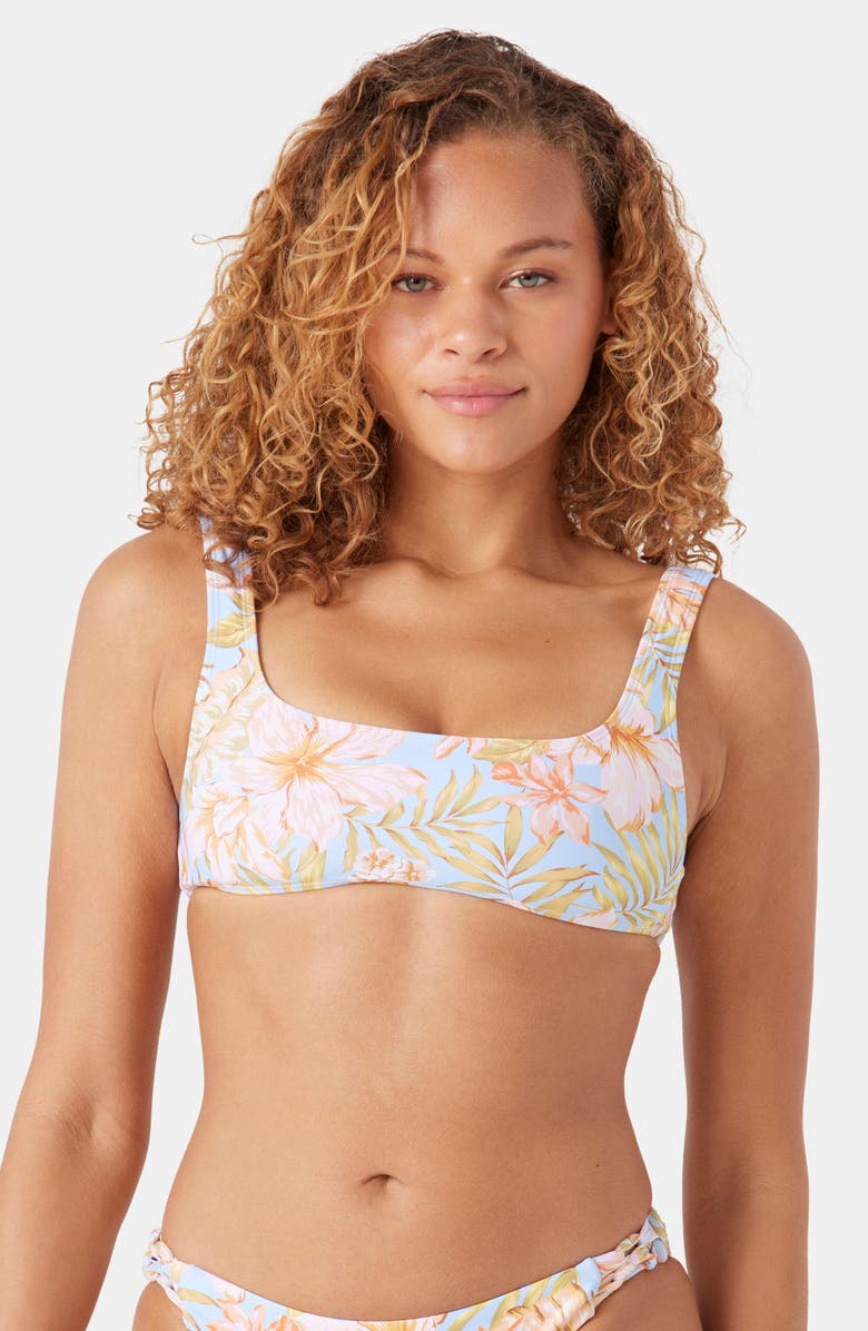Roxy Tropical Square Neck Bikini Top, Alternate, color, 
