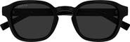 Gucci 49mm Small Round Sunglasses