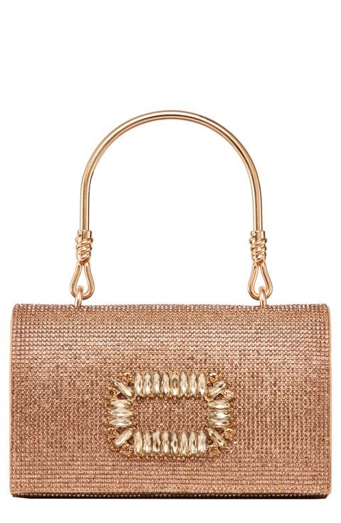Elegant Rhinestone Satin Evening Bag