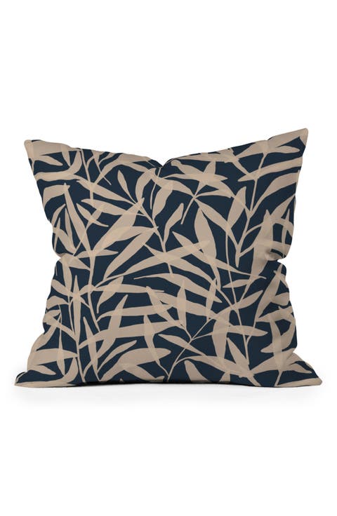 Leaf Print Throw Pillow