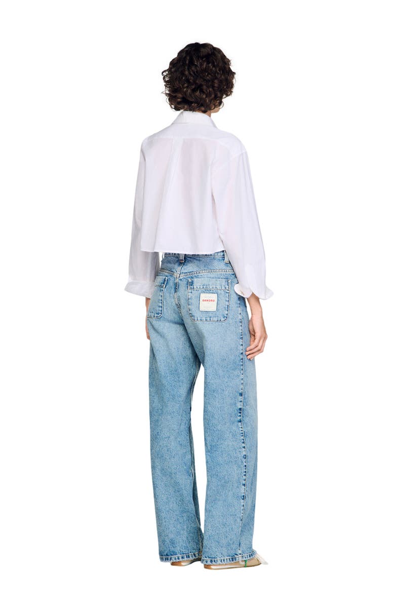 SANDRO Faded jeans, Alternate, color, Blue Jean