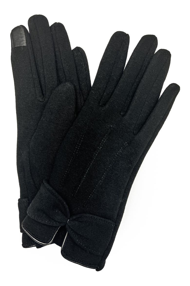 Faux Suede Gloves, Main, color, BLACK