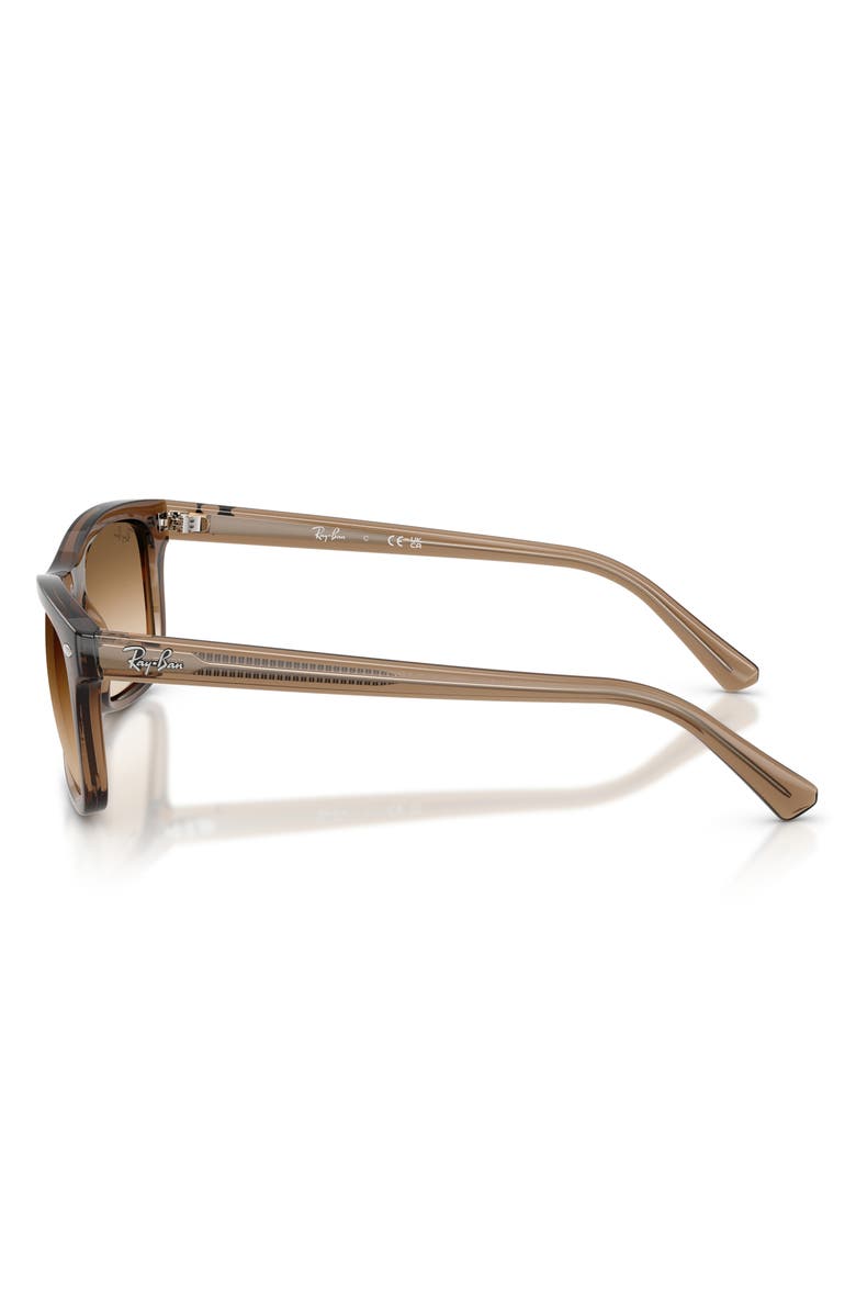 Ray-Ban Square Sunglasses, Alternate, color, Light Brown / Clear Brown