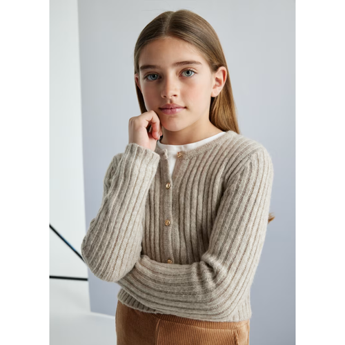 Mayoral Knit Cardigan In Neutral