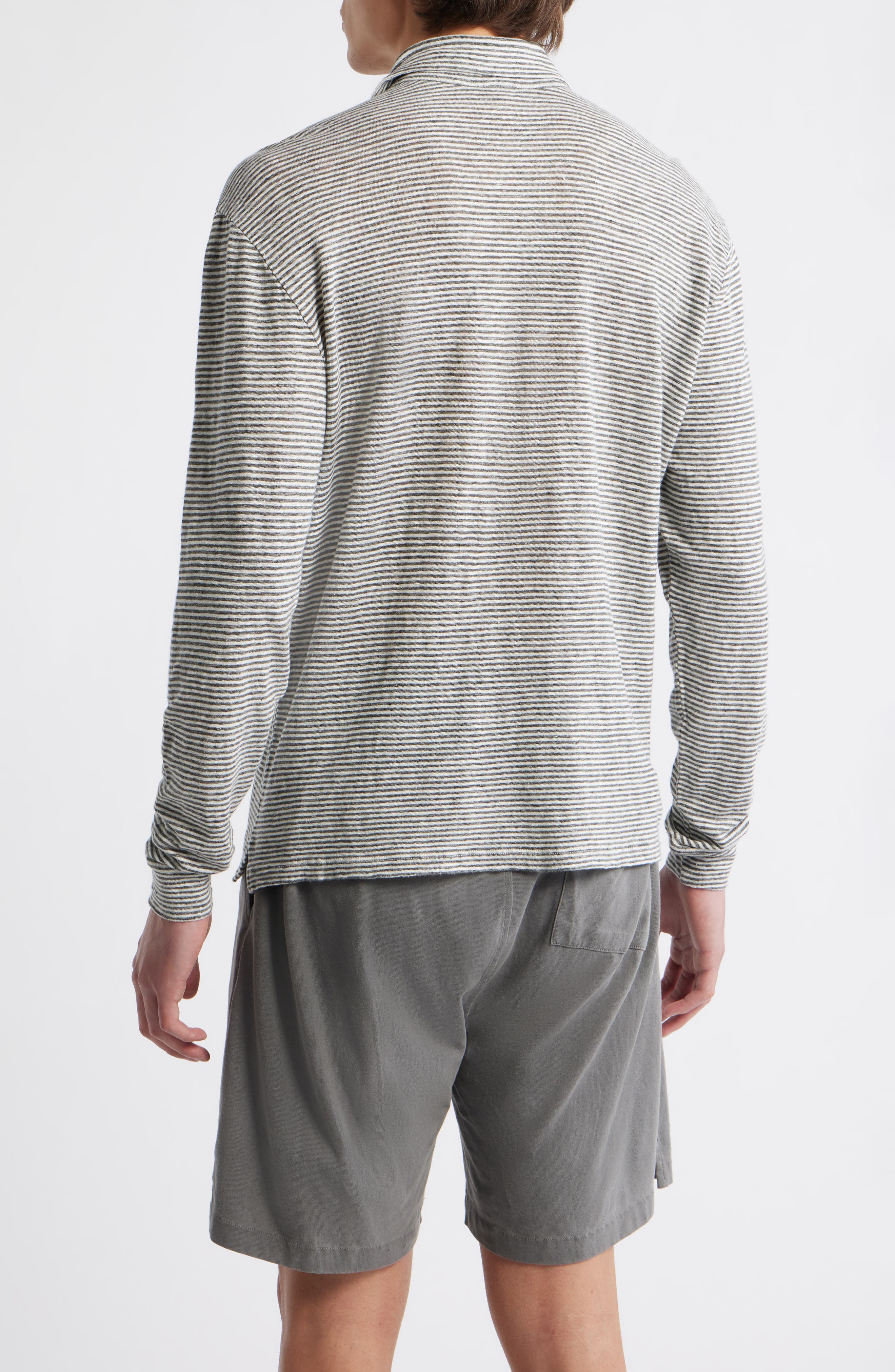 Linen Long Sleeve Polo - image 4