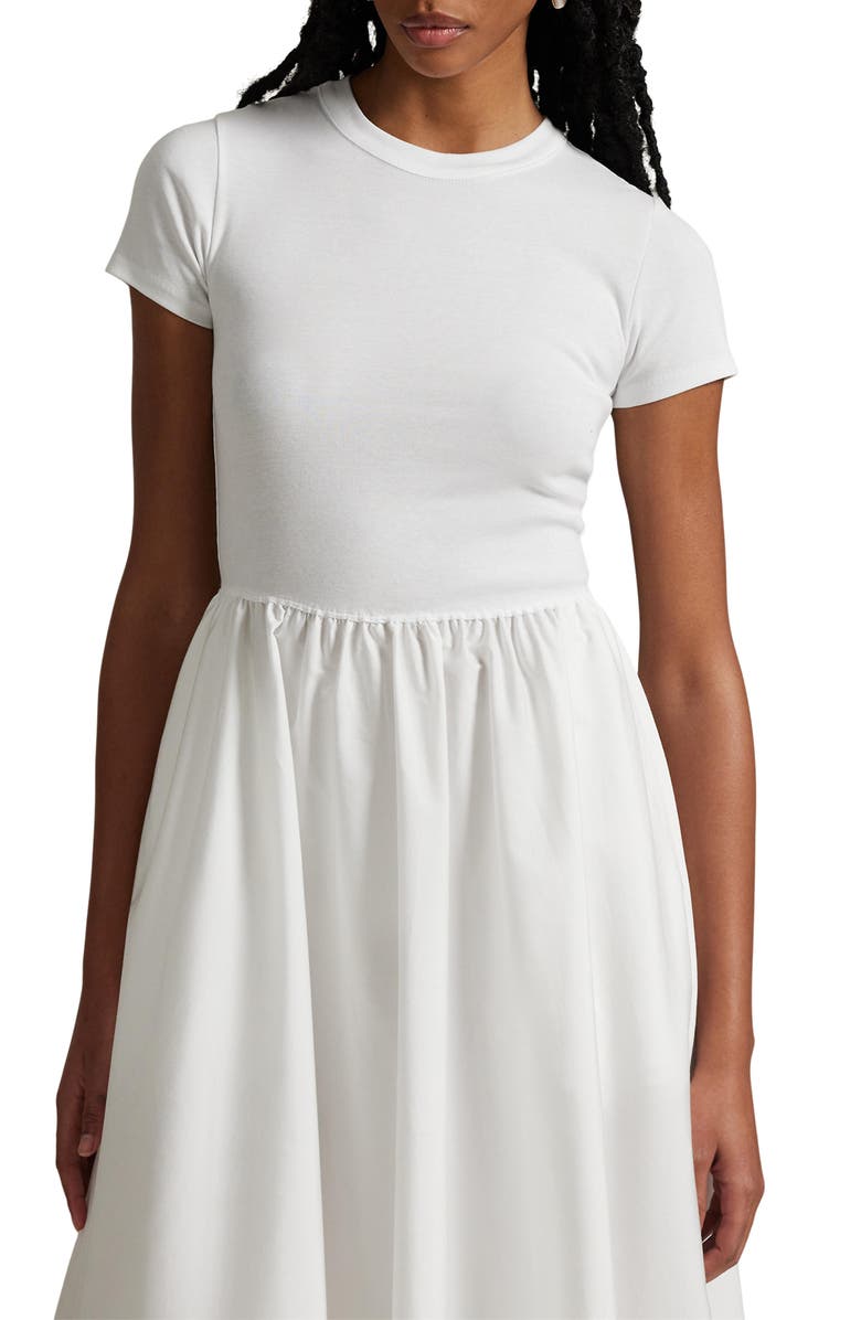 Polo Ralph Lauren Short Sleeve Cotton Midi Dress, Alternate, color,