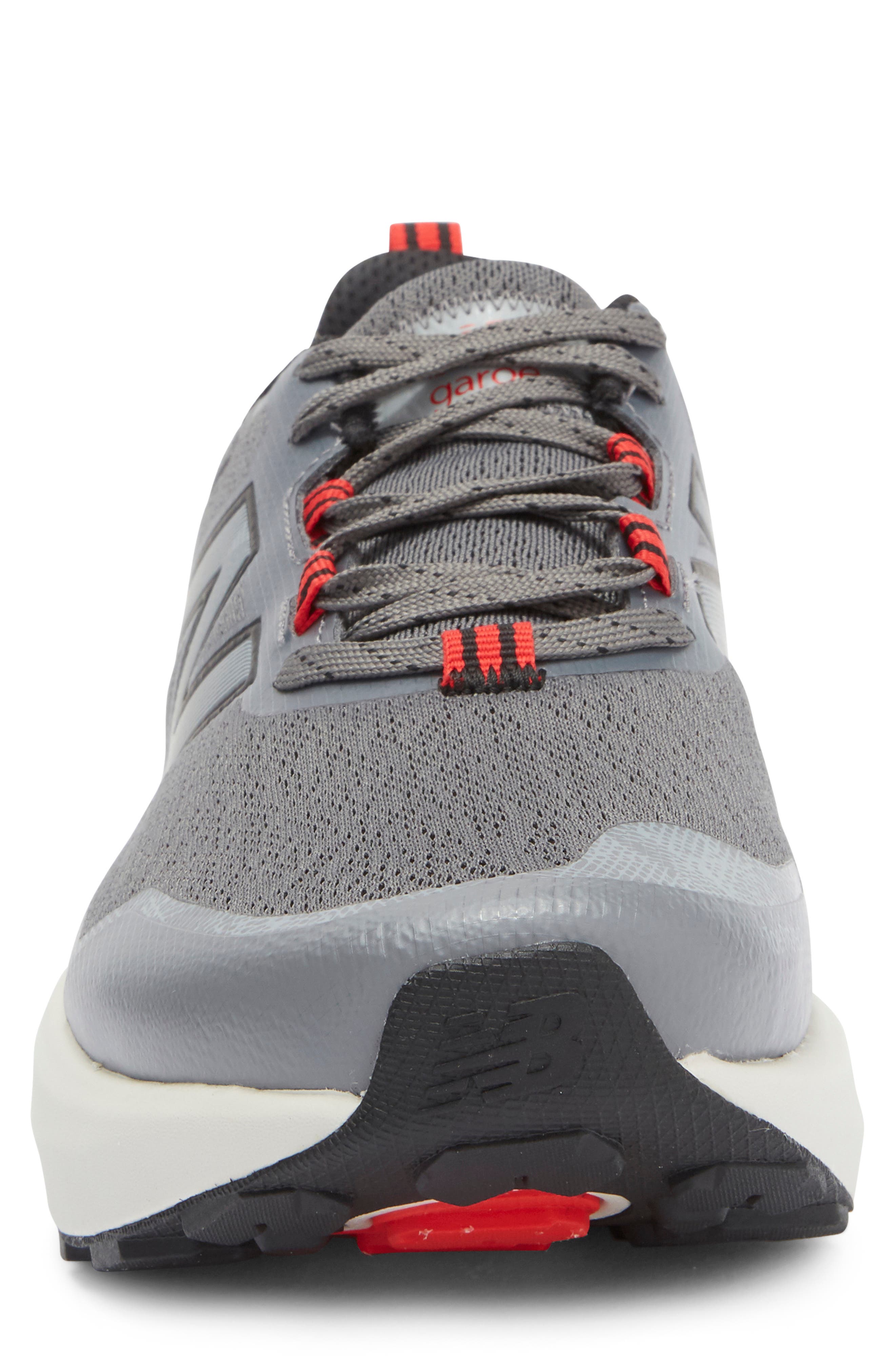 New Balance Fresh Foam Garo Trail Running Shoe, Alternate, color, Castlerock/ True Red