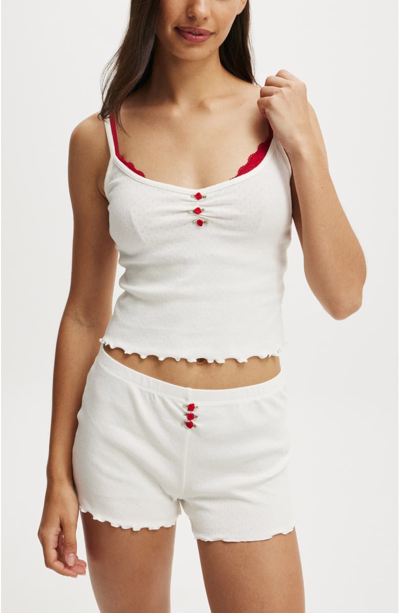 COTTON ON BODY Women's Pointelle Rose Cami, Main, color, 