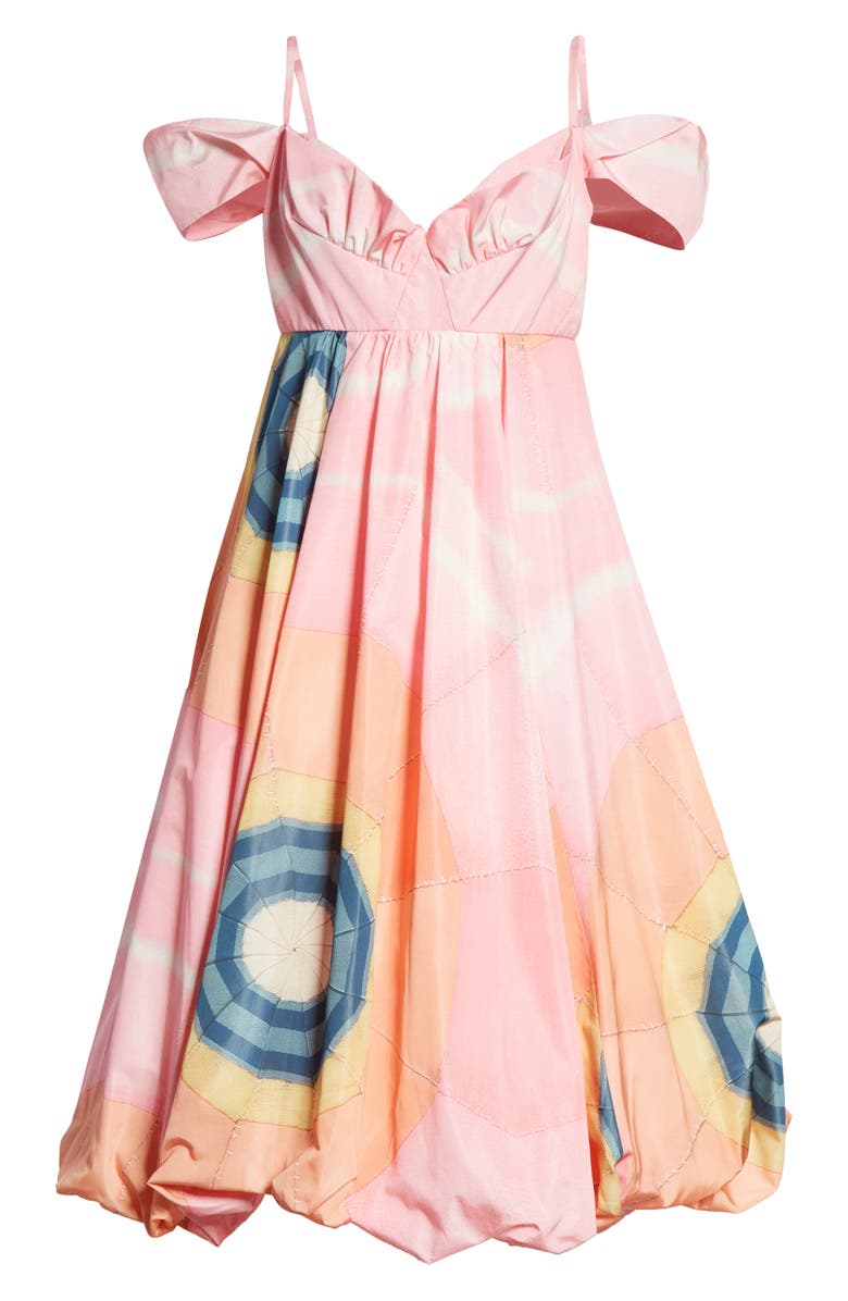 Simone Rocha Dawn Off the Shoulder Taffeta Dress, Alternate, color, 