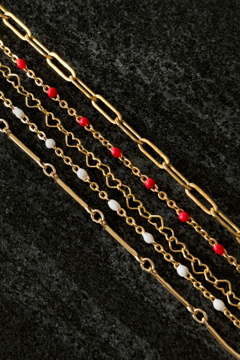 Heartstring Bracelet, Alternate, color, Gold