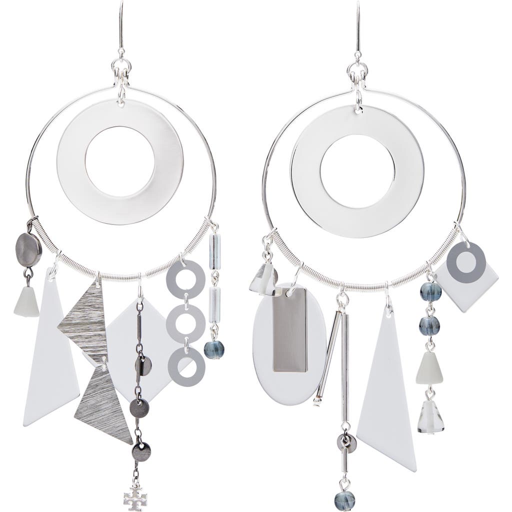 Tory Burch Galaxy Hoop Earrings In Metallic