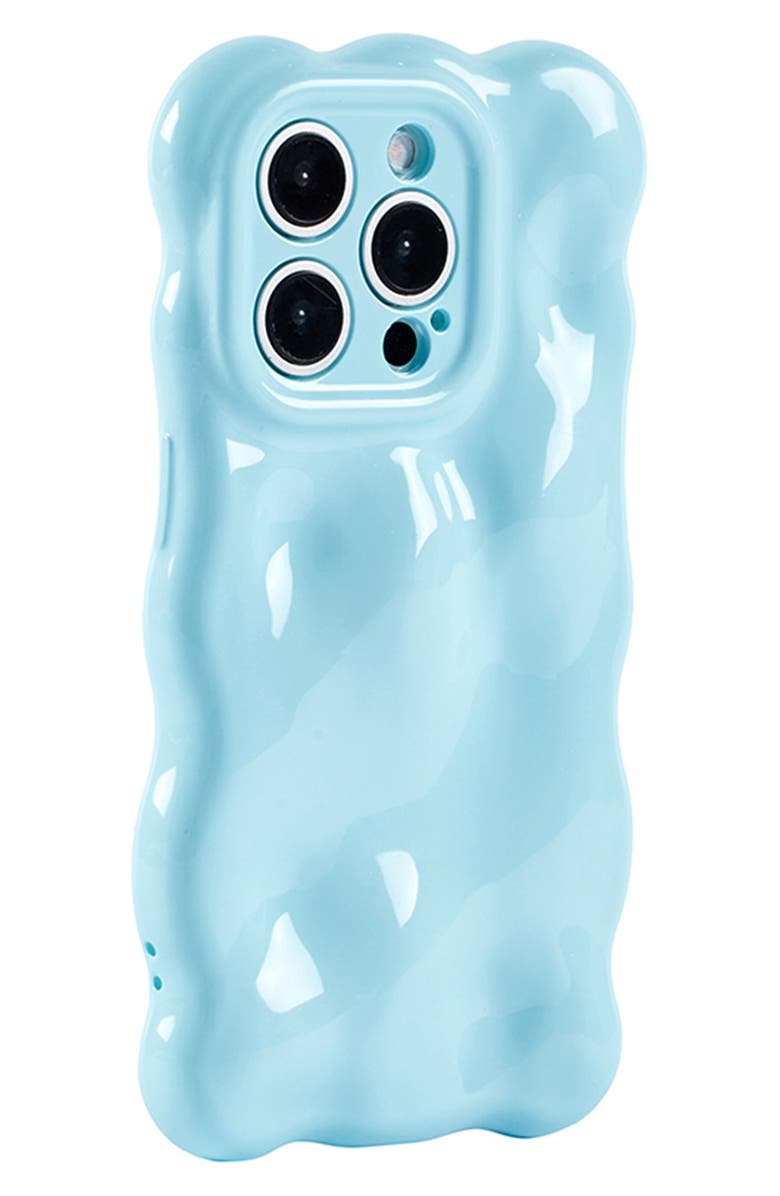 Auramma Bubbles iPhone 15 Pro Max Case, Alternate, color, Baby Blue
