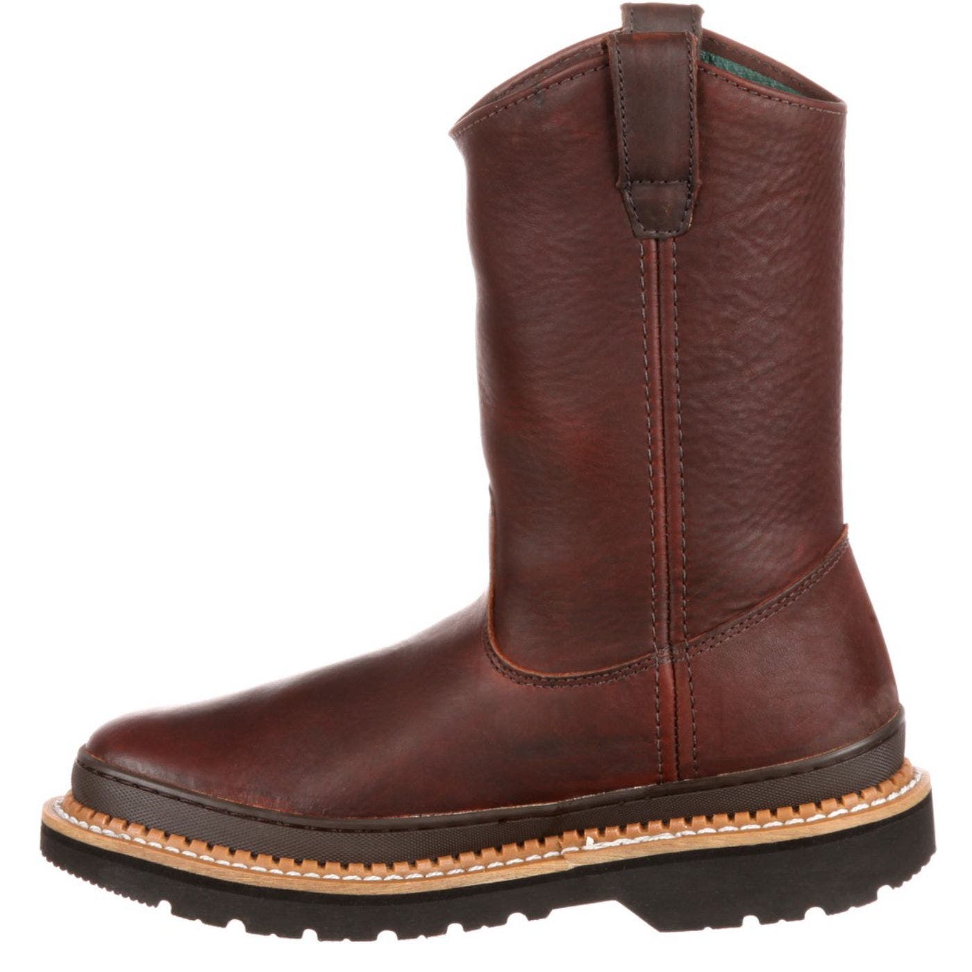 Padded Pullon Work Boot, Alternate, color, SOGGY BROWN