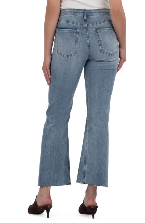 Kut From The Kloth Kelsey Raw Hem Kick Flare Jeans In Blue