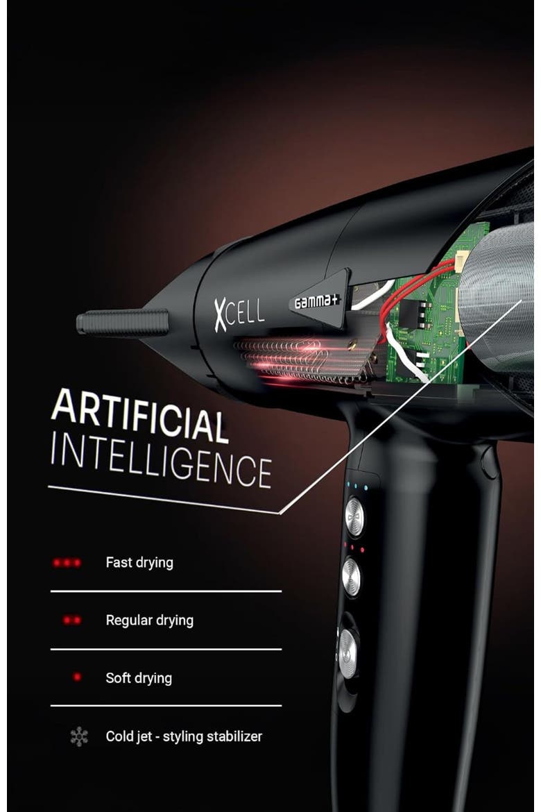 XCell Ultra-Lightweight Ionic Hair Dryer, Alternate, color, Matte Black