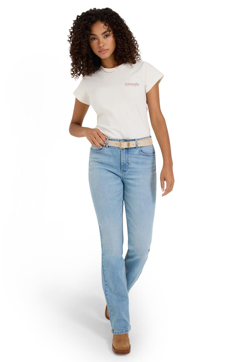 High Waist Bootcut Jeans, Alternate, color, DUNE