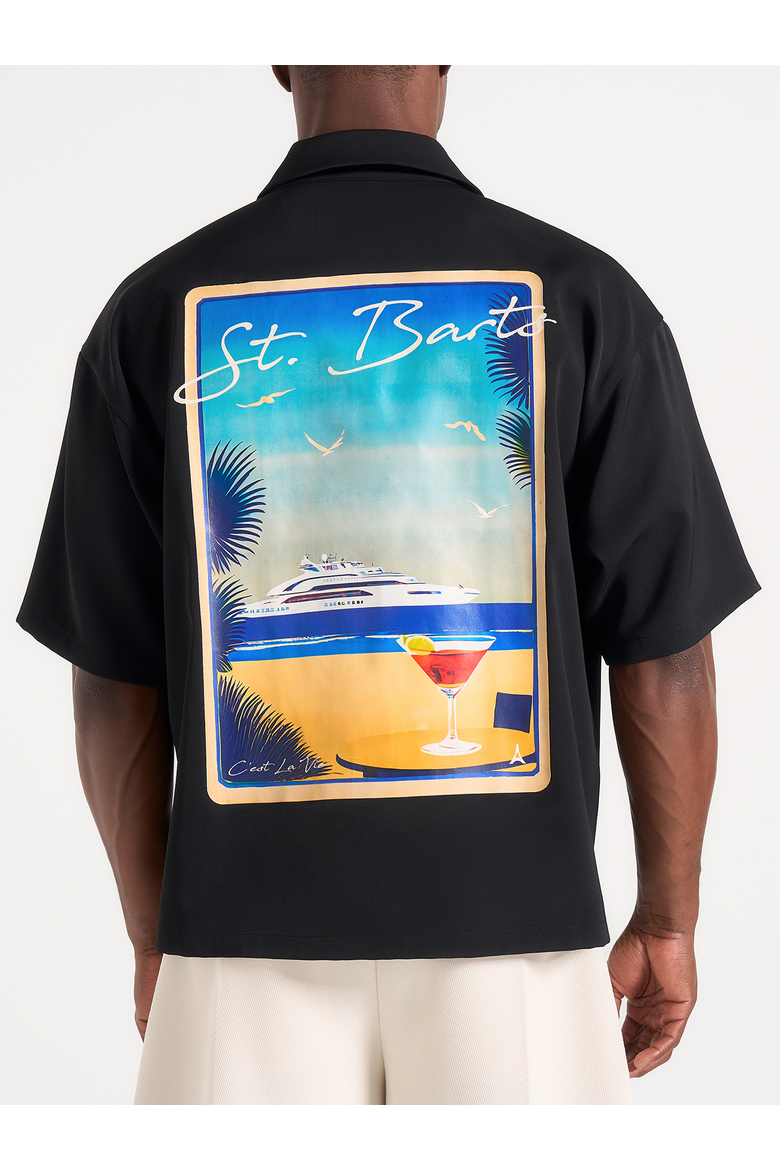 St. Barts Relaxed Fit Shirt, Alternate, color, Black