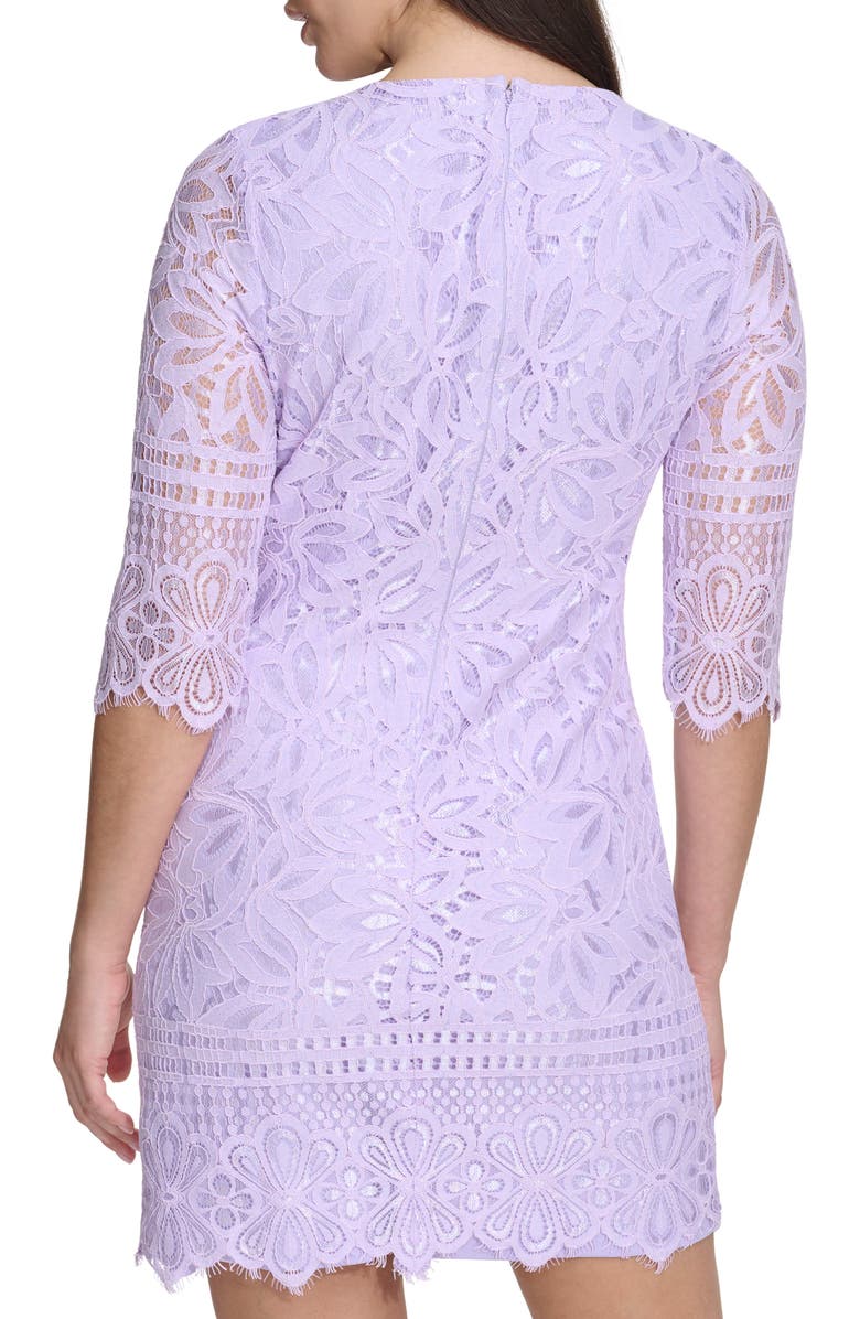 Kensie Lace Sheath Dress, Alternate, color, Lilac
