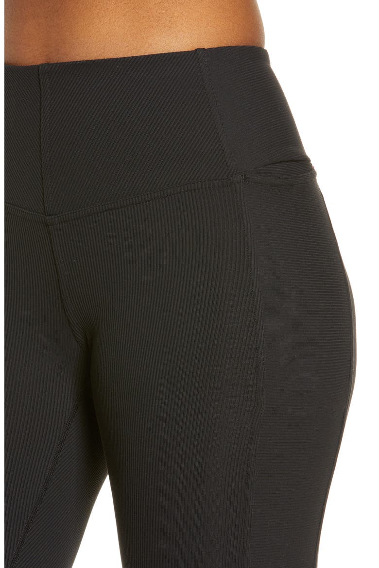 Live In Rib Pocket High Waist Leggings, Alternate, color, BLACK