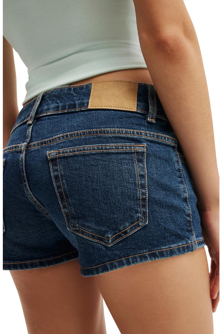 Women's Micro Low Denim Short, Alternate, color, Rinse Blue