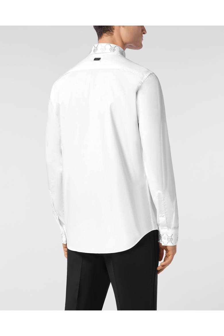 Shirt Sugar Daddy Cut Ls Monogram Strass Monogram Strass Men, Alternate, color, white