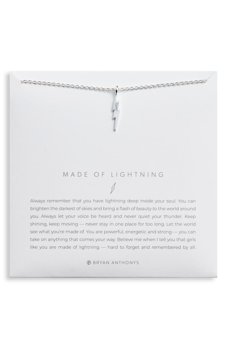 Bryan Anthonys Made of Lightning Pendant Necklace, Main, color, 
