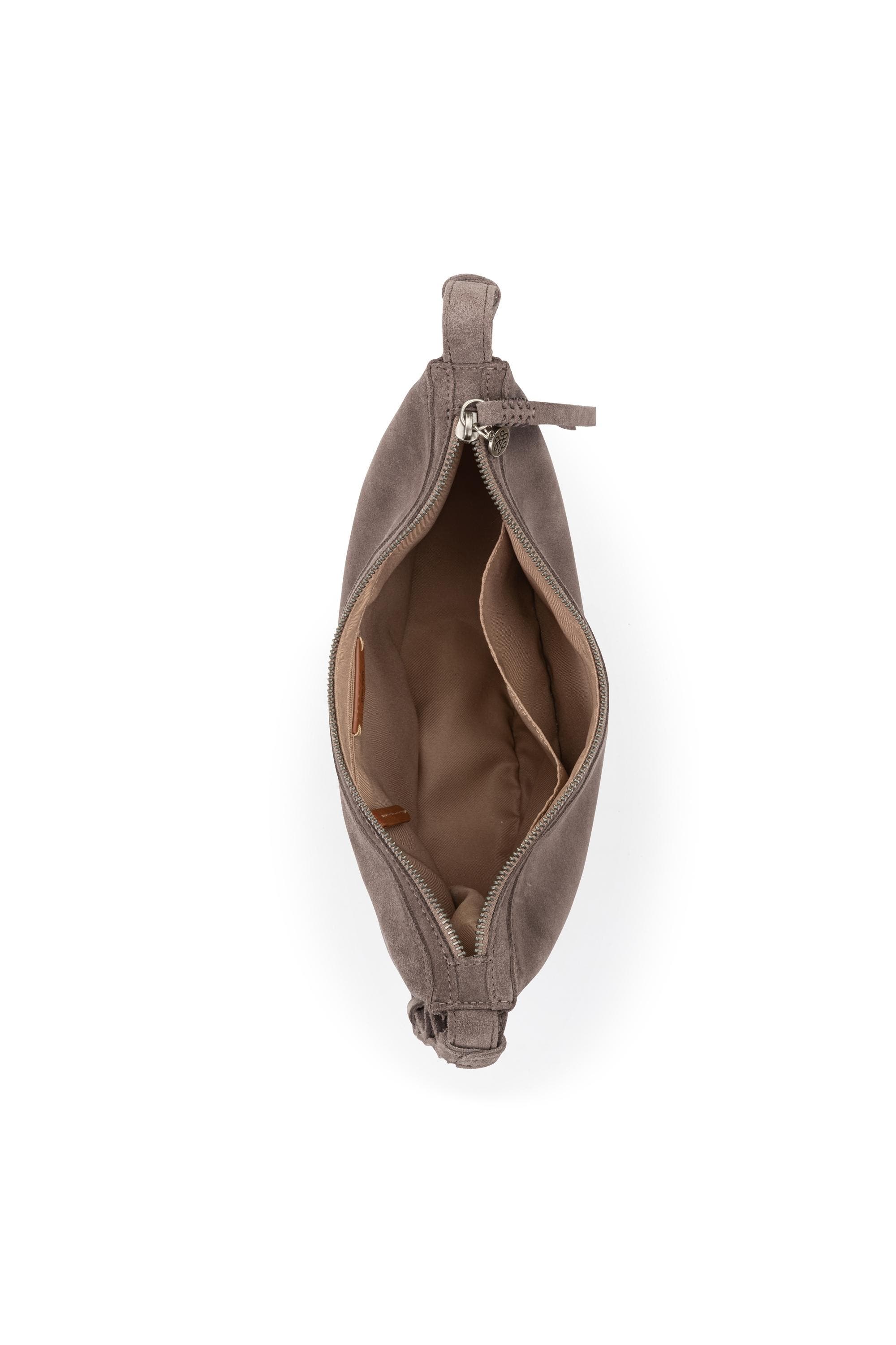 Tess Shoulder Bag Leather, Alternate, color, Mushroom Suede