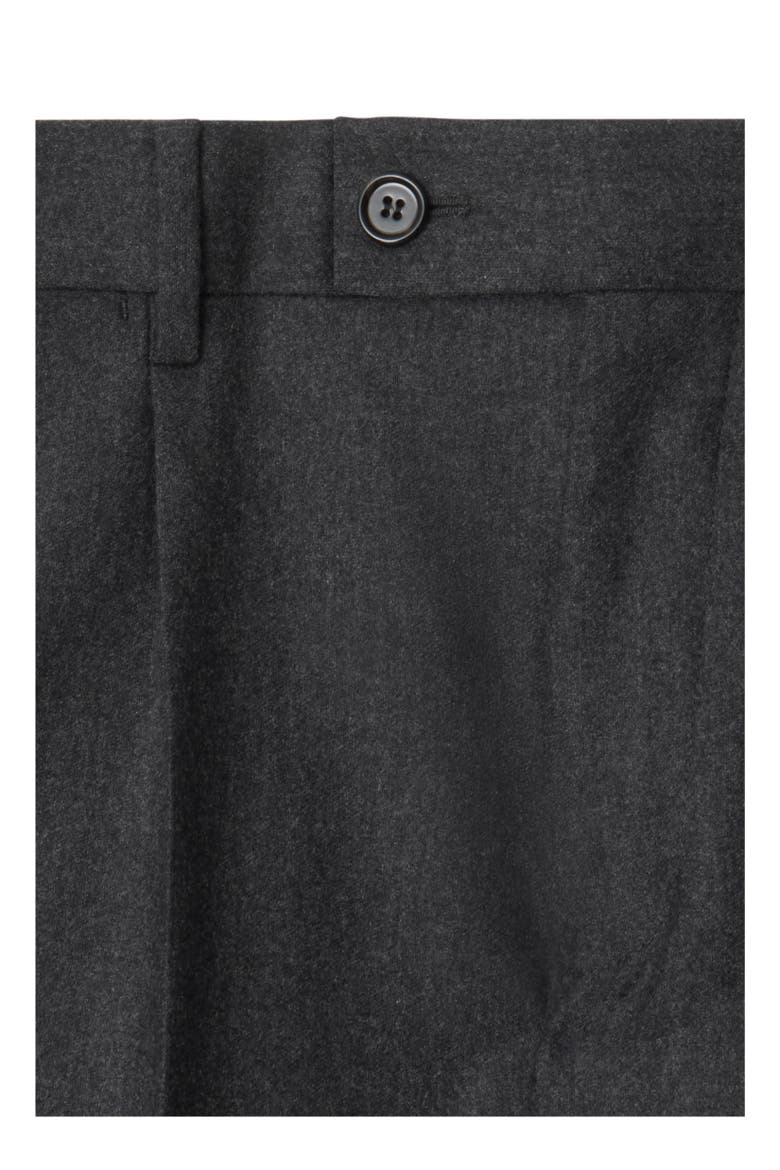 Wool Flannel Tailored Trousers, Alternate, color, Brisk grey