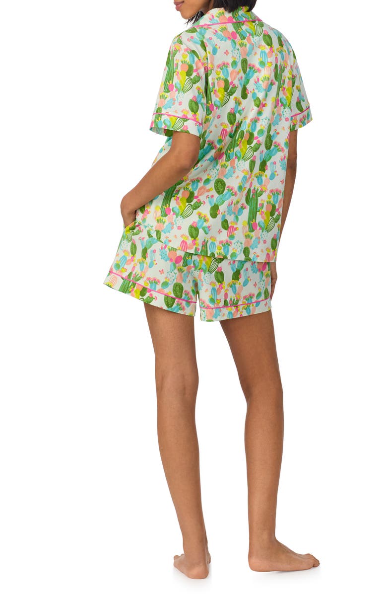 BedHead Pajamas Print Stretch Organic Cotton Jersey Short Pajamas, Alternate, color, Cactus Garden