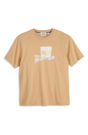 Scotch & Soda Logo Graphic T-shirt In Neutral