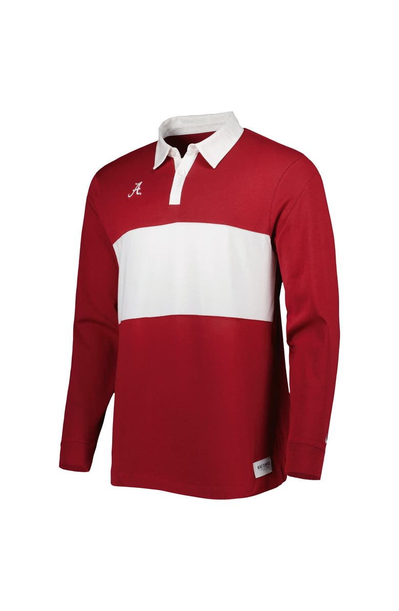 Nike Men's Nike Crimson Alabama Crimson Tide Striped Long Sleeve Polo, Alternate, color, 