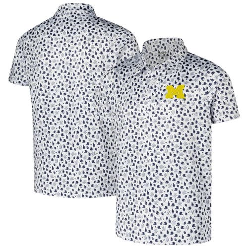 Garb Big Boys And Girls White Michigan Wolverines Earnest Allover Print Polo Shirt In Multi