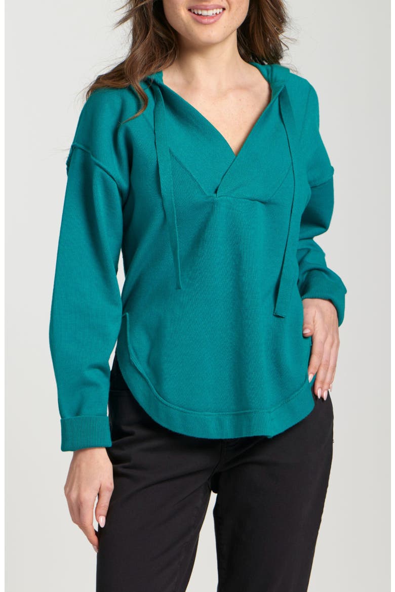 Relaxed Fit Hoodie, Main, color, TEAL